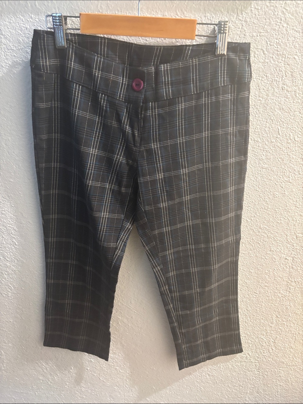Black Plaid Woman’s Dress Pants - Classic Fit